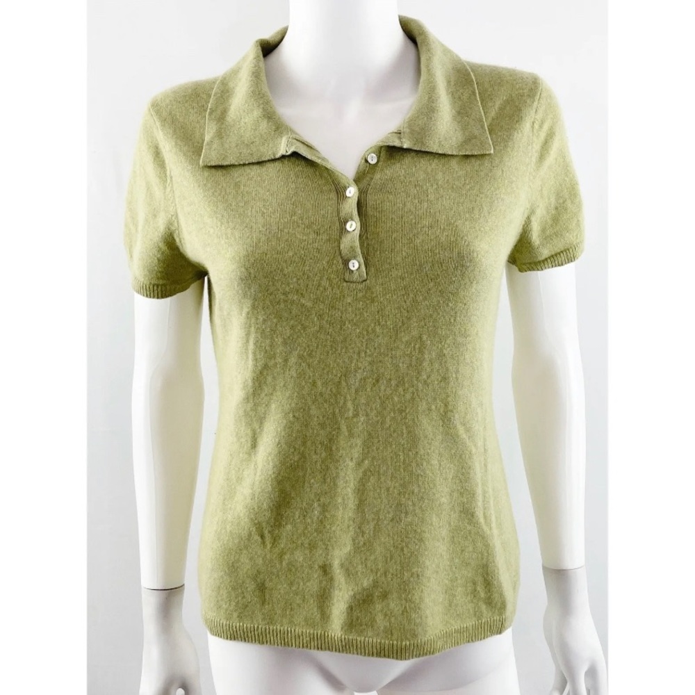 Geneva | Cashmere Short Sleeve Knit Sweater Polo